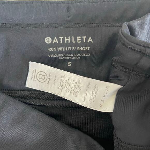 Athleta Run With It 3” Short Black & White - Size S - Picture 7 of 7
